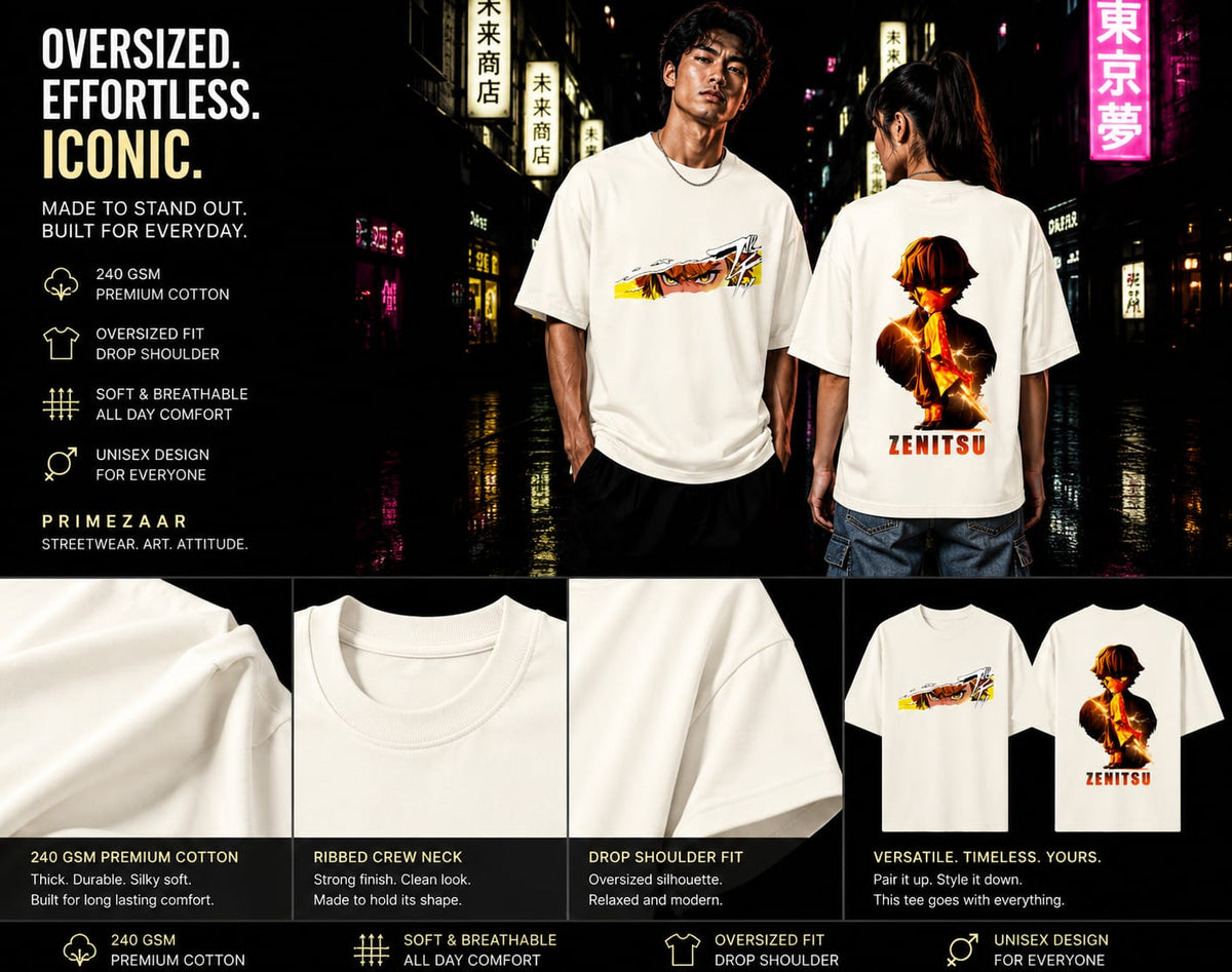Zenitsu Agatsuma | Demon Slayer | Unisex Oversized Classic T-Shirt