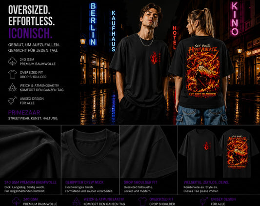 Kyojuro Rengoku – Flame Hashira | Classic Unisex Oversized T-Shirt