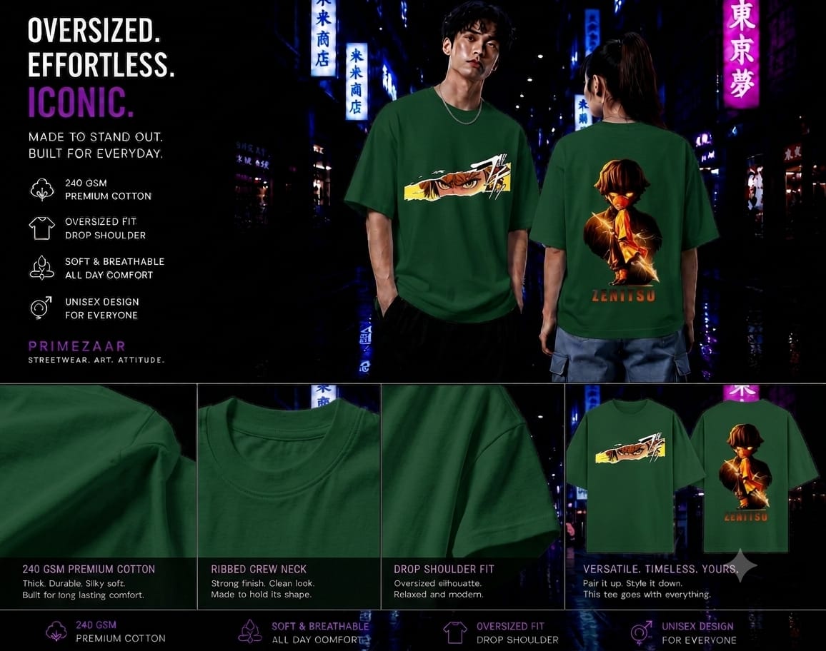 Zenitsu Agatsuma | Demon Slayer | Unisex Oversized Classic T-Shirt