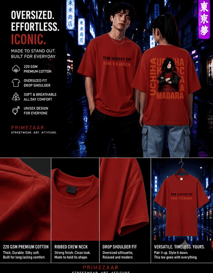 Madara Uchiha – Ghost of the Uchiha | Classic Unisex Oversized T-Shirt