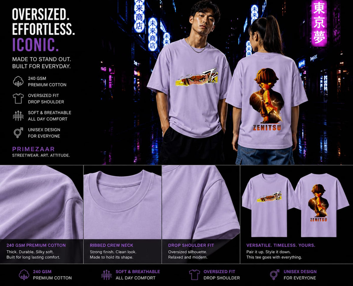Zenitsu Agatsuma | Demon Slayer | Unisex Oversized Classic T-Shirt