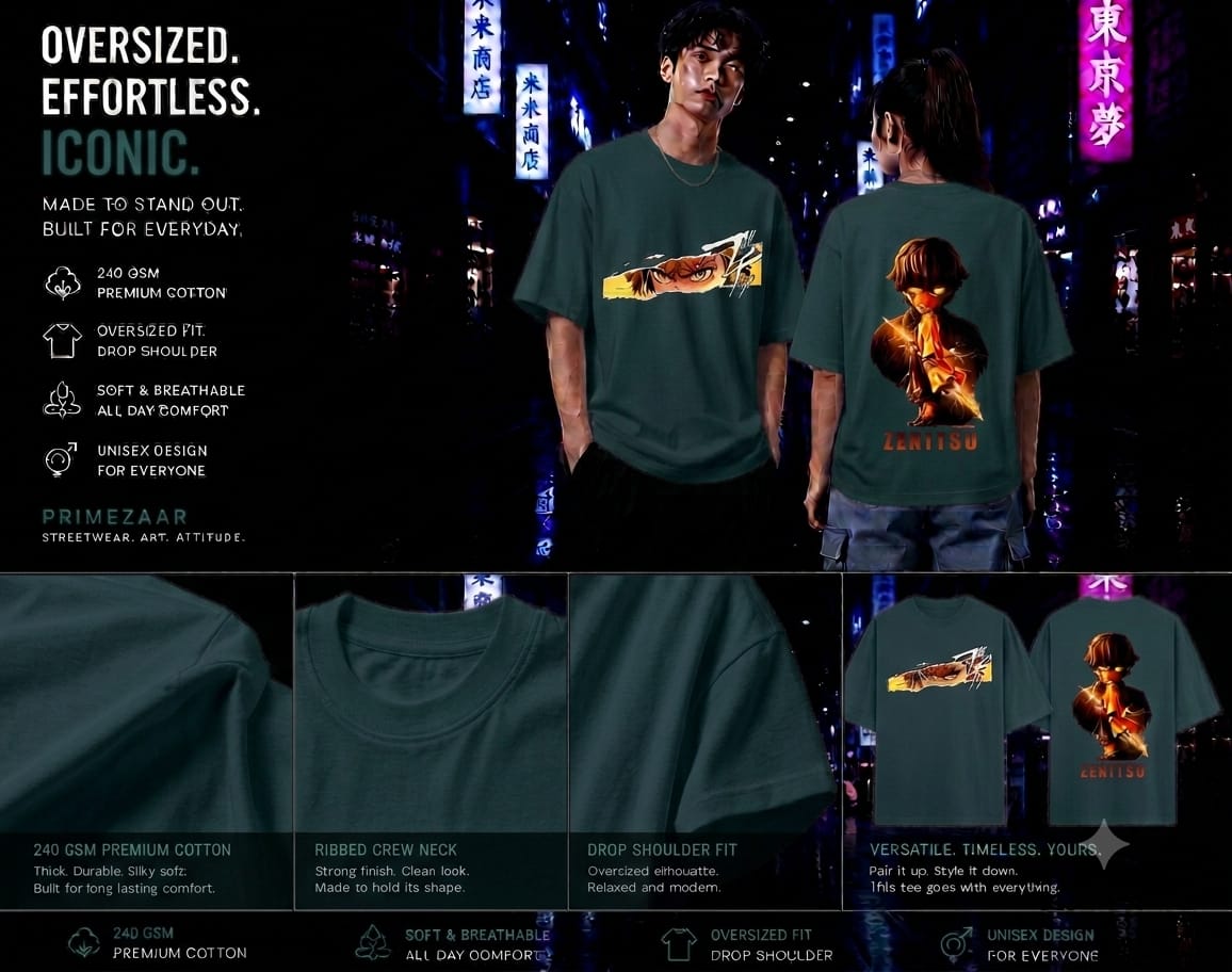 Zenitsu Agatsuma | Demon Slayer | Unisex Oversized Classic T-Shirt