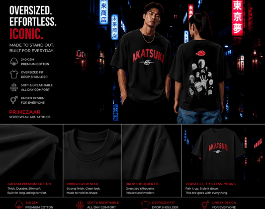 Akatsuki – Legendary Outcasts | Classic Unisex Oversized T-Shirt