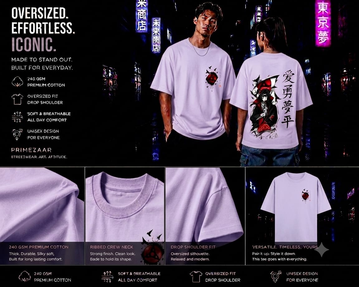 Itachi Uchiha – The Fallen Hero | Classic Unisex Oversized T-Shirt