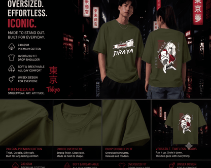 Jiraiya – Legendary Sannin | Classic Unisex Oversized T-Shirt