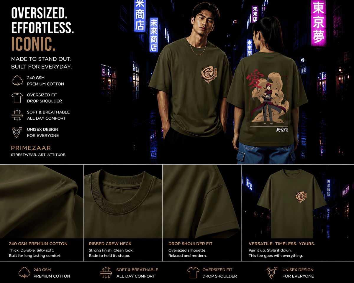 Gaara – The Desert King | Classic Unisex Oversized T-Shirt