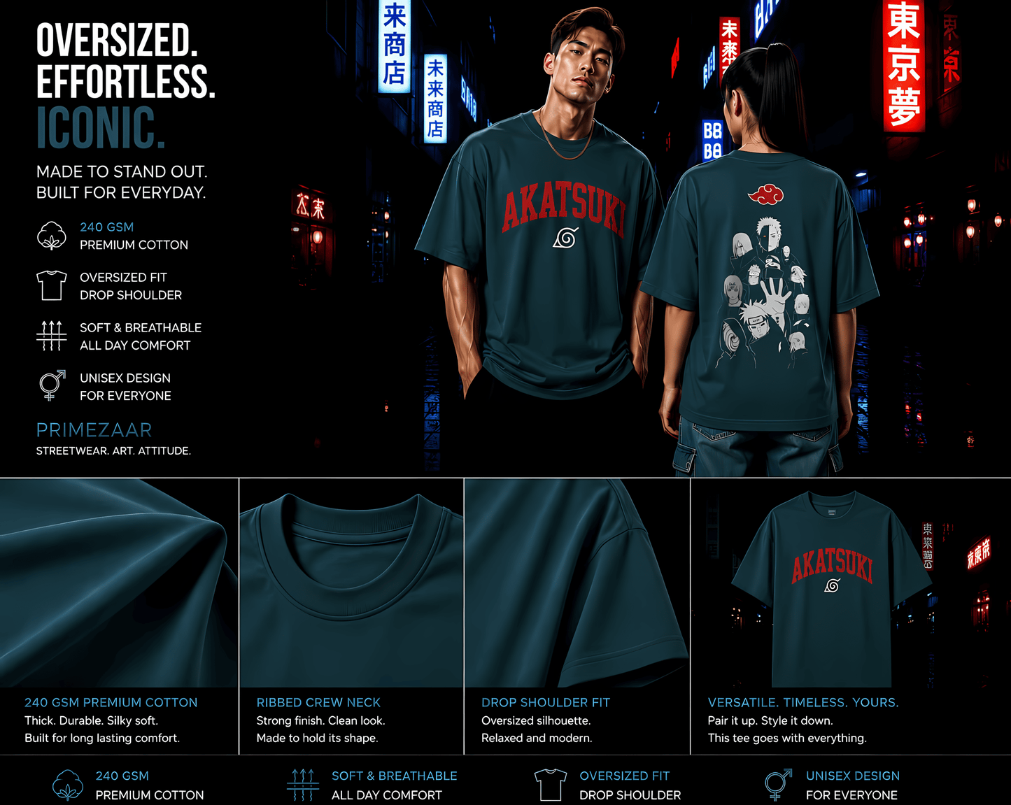 Akatsuki – Legendary Outcasts | Classic Unisex Oversized T-Shirt