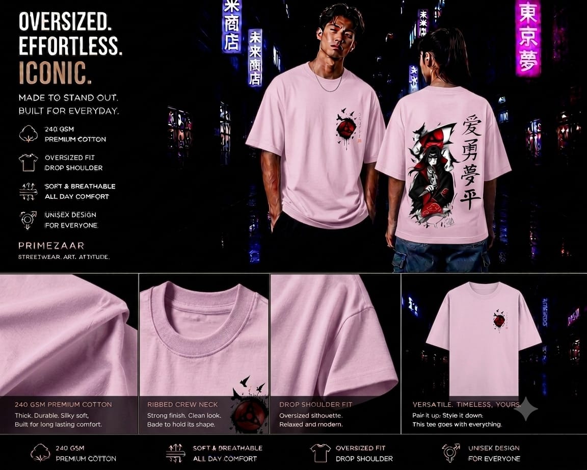 Itachi Uchiha – The Fallen Hero | Classic Unisex Oversized T-Shirt