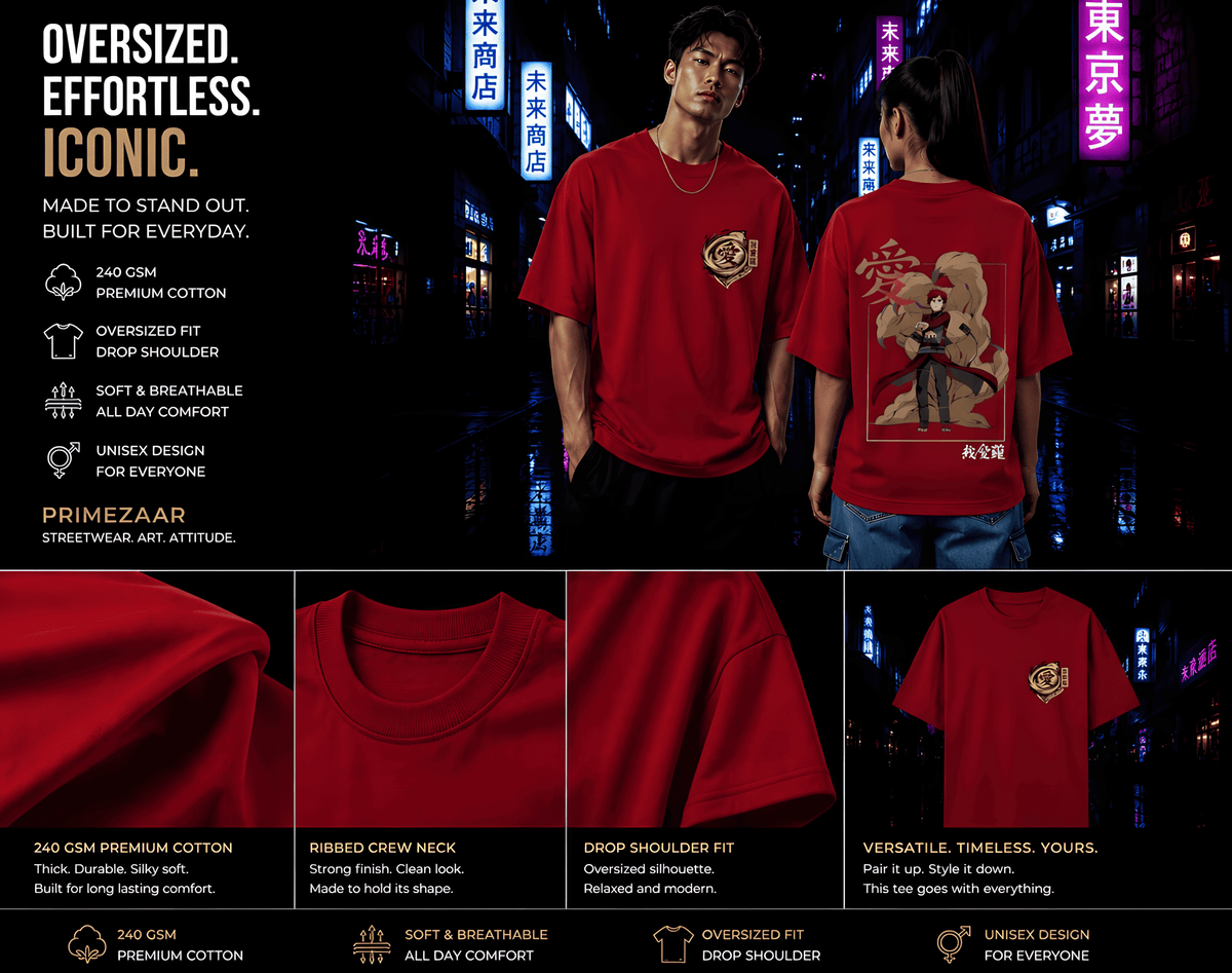 Gaara – The Desert King | Classic Unisex Oversized T-Shirt