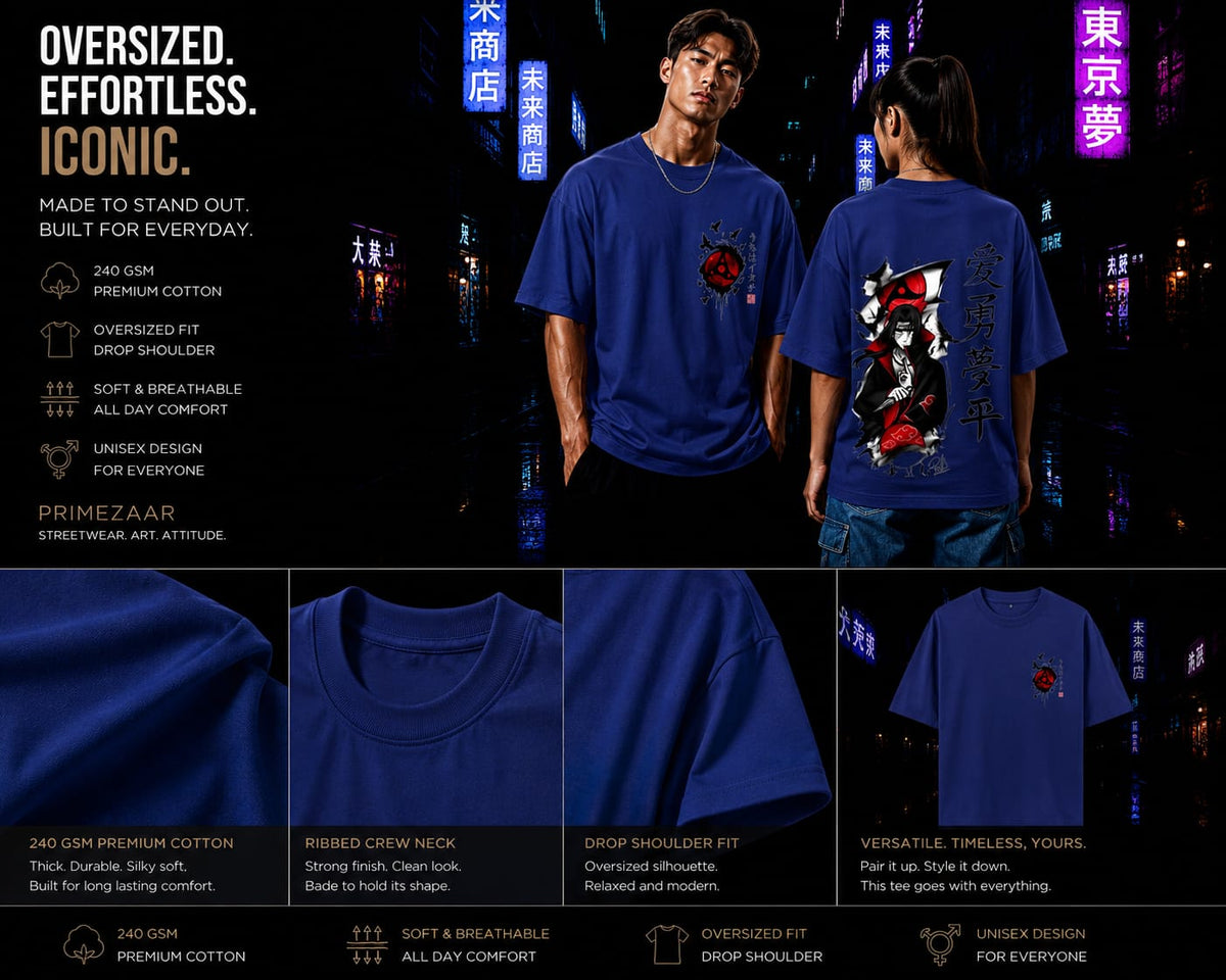 Itachi Uchiha – The Fallen Hero | Classic Unisex Oversized T-Shirt